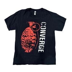 Converge Brain Grenade T Shirt Large Black Hardcore Punk Metal Band Tee